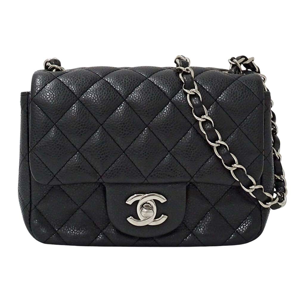 Chanel Matelassé Mini Handbag for Women, Brand Name Shoulder Bag, Caviar Leat...